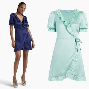 Hill house wrap mini silk dress